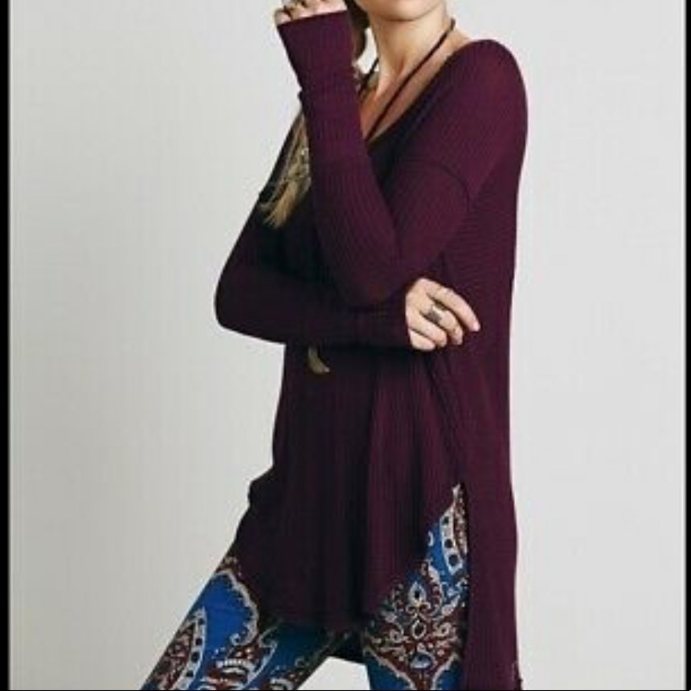 Free People Ventura’s African Violet Dripy Thermal Size Small